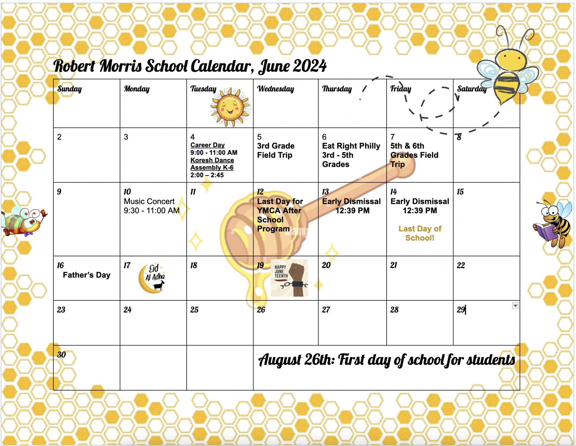 Calendar – Robert Morris School