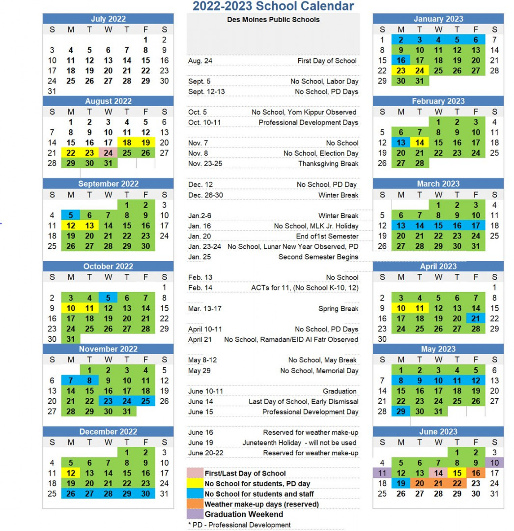 DM Public Schools on X: "DMPS is considering our academic calendar