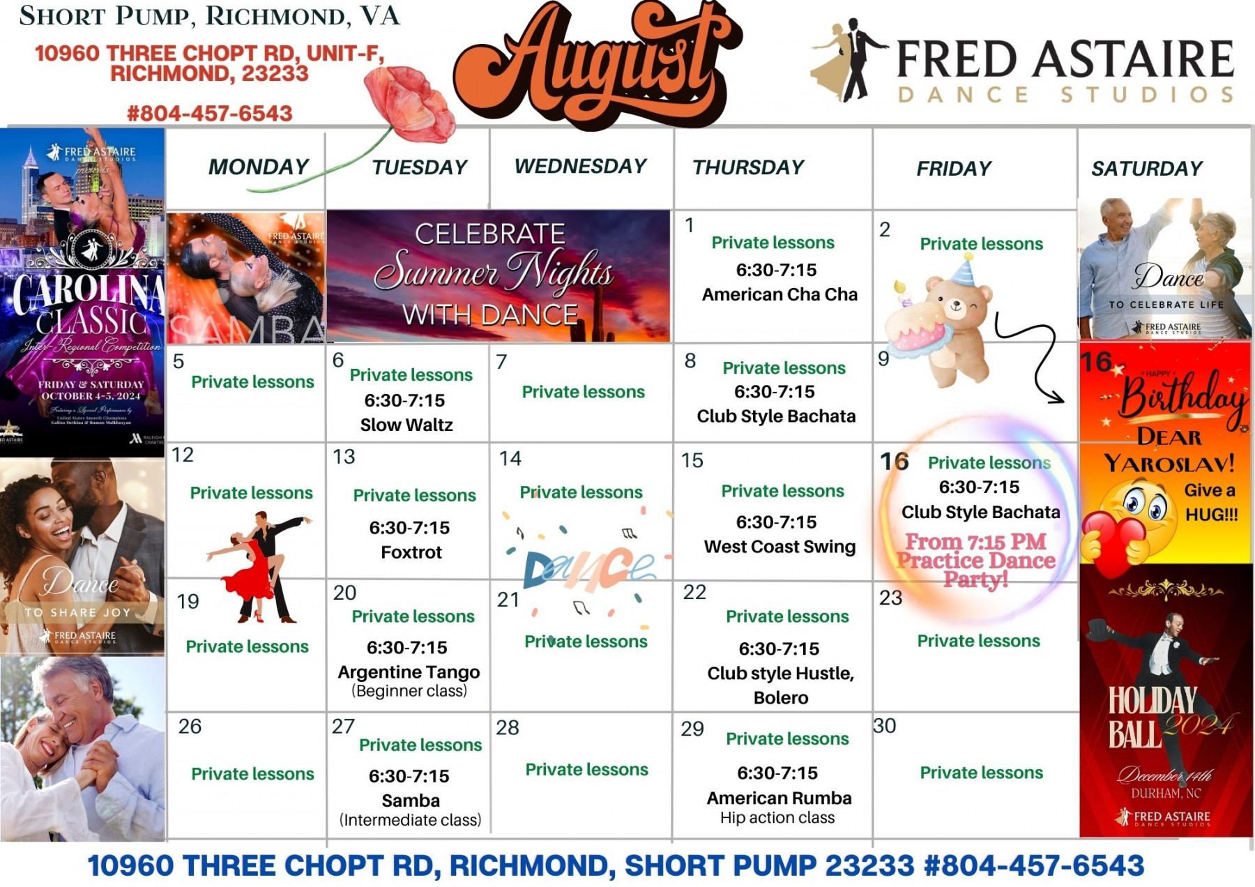 Fred Astaire Dance Studios in Short Pump Event Calendar - Richmond