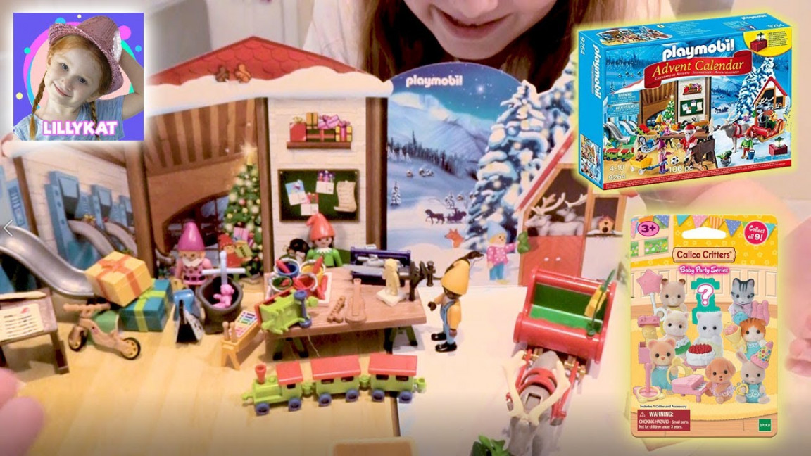 Lillykat Unboxes Calico Critters Baby Party Series Blind Bags & Playmobil  Christmas Advent Calendar