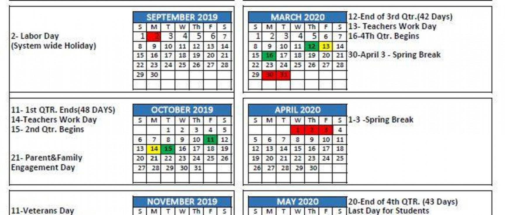 Mobile County releases - school year calendar