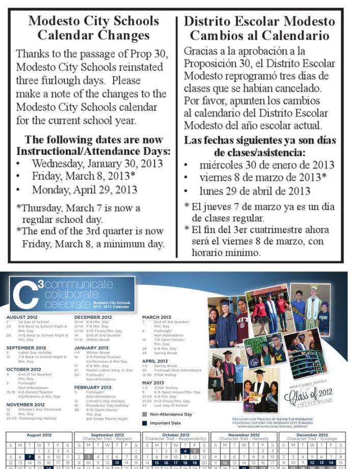 Modesto City Schools Calendar  PDF  Students  Gifted Education