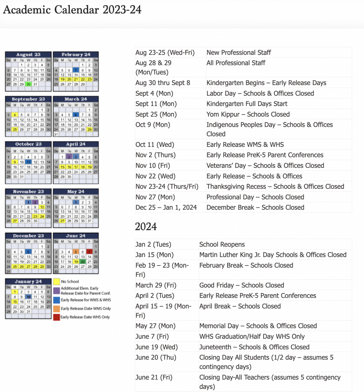 - Wellesley Public Schools calendar - The Swellesley Report