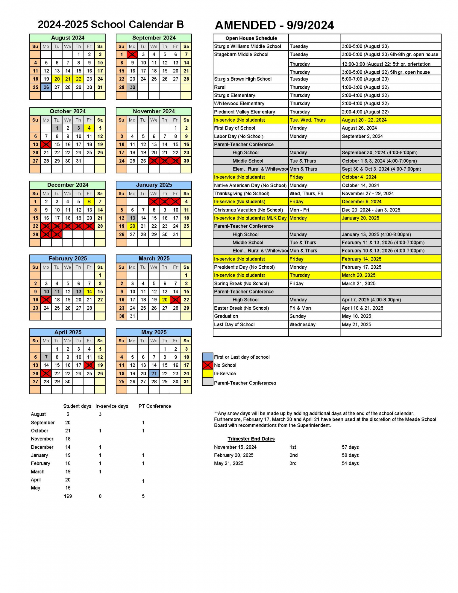 Academic School Calendars  Meade School District -