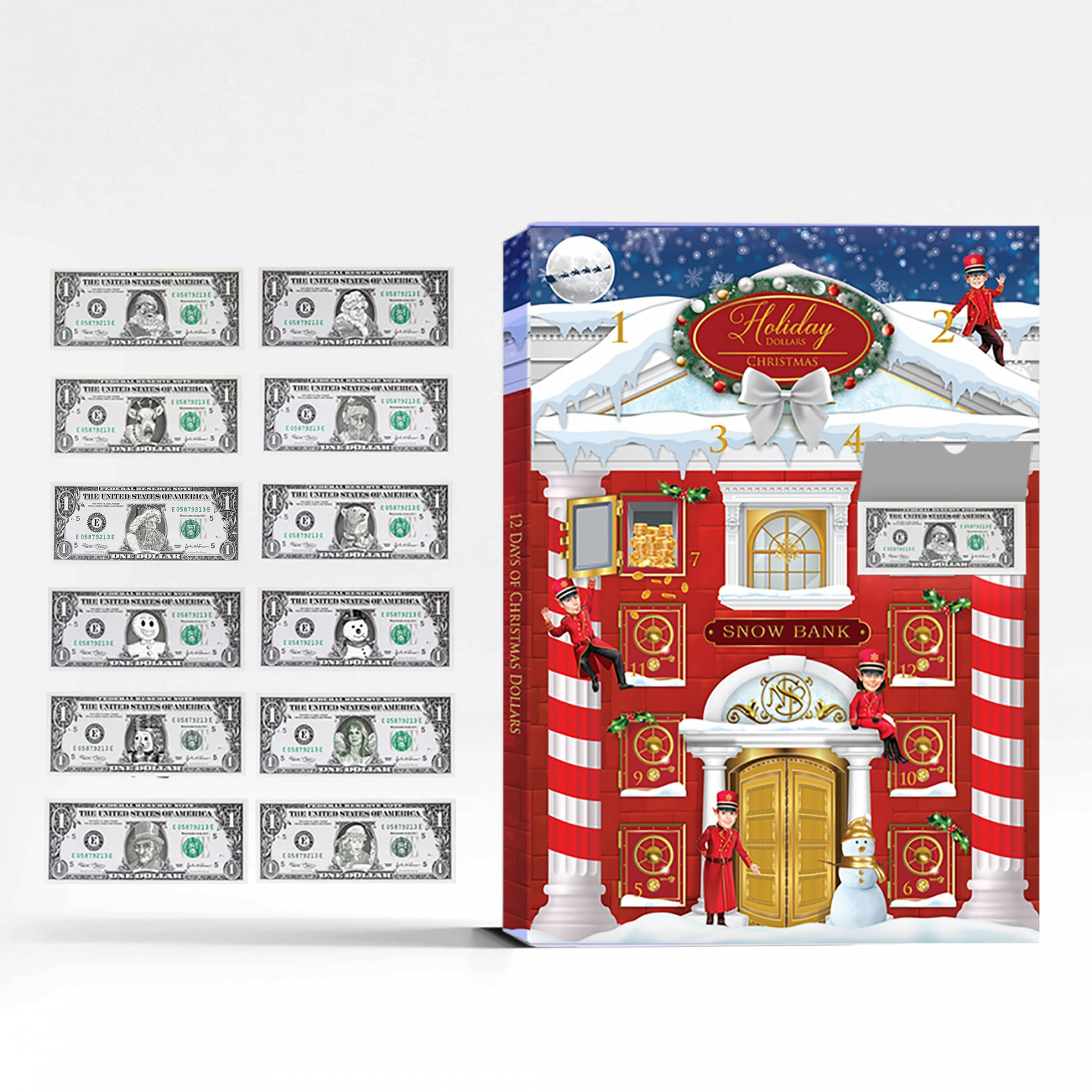 Days of Christmas Dollars Holiday Advent Calendar