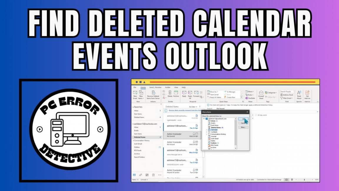 How to Find Deleted Calendar Events in Outlook  Recover Lost Appointments