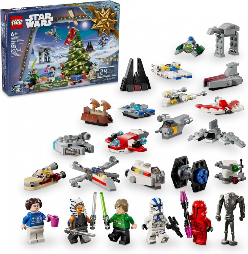 LEGO Star Wars  Advent Calendar for Kids, Holiday Building Set with   Collectible Mini Toys and  Star Wars Figures, Star Wars Christmas Toy for