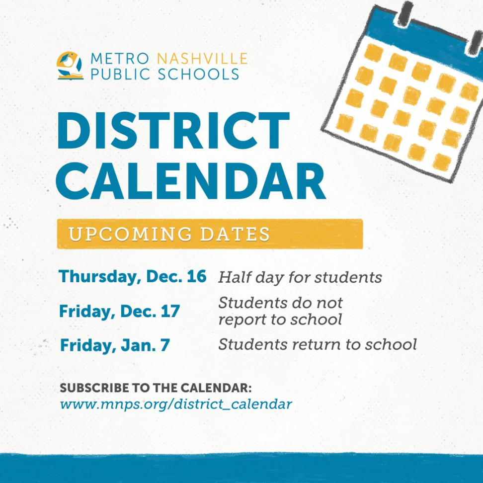 Metro Schools on X: "Winter Break dates: ❄️Thursday, Dec