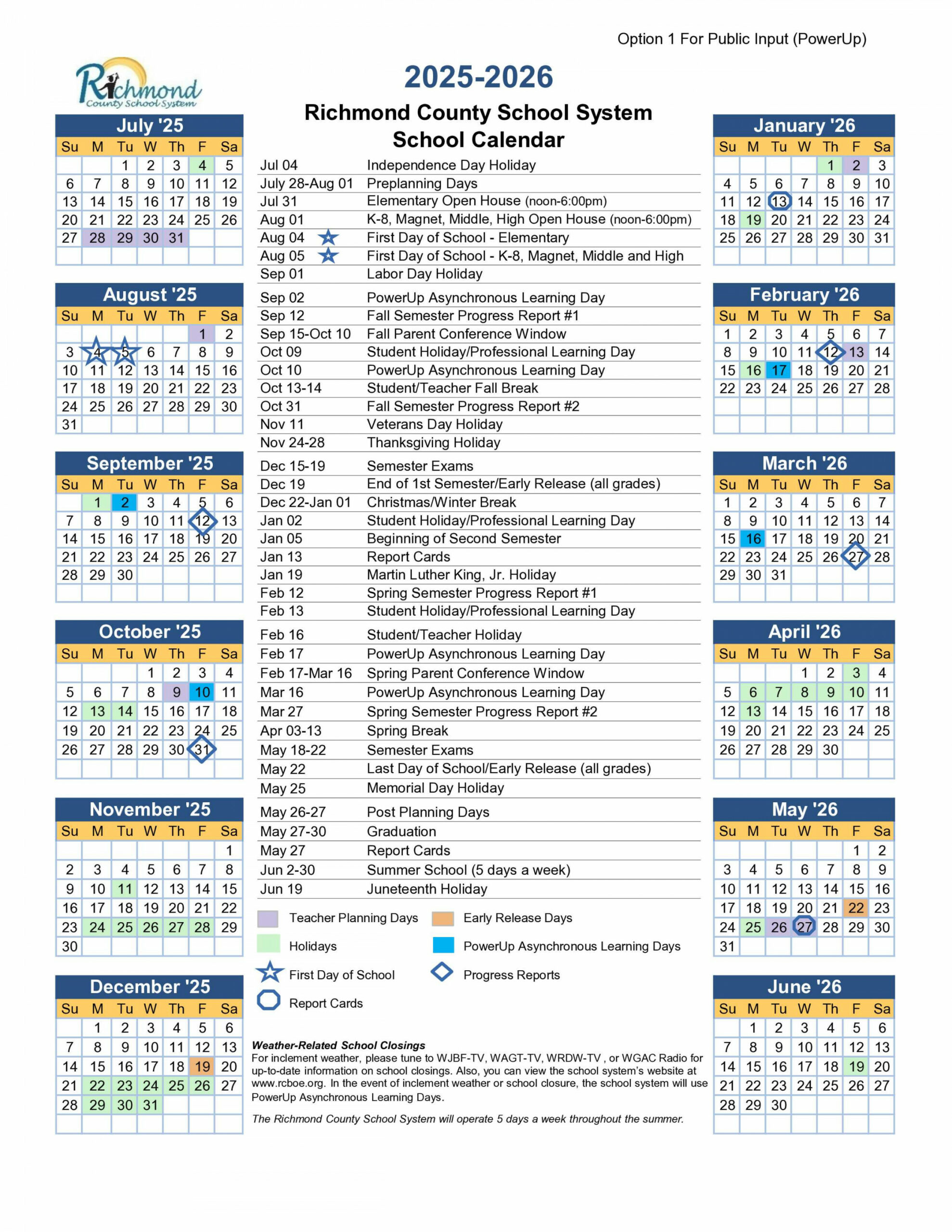 Parents face deadline for input on modified school calendar