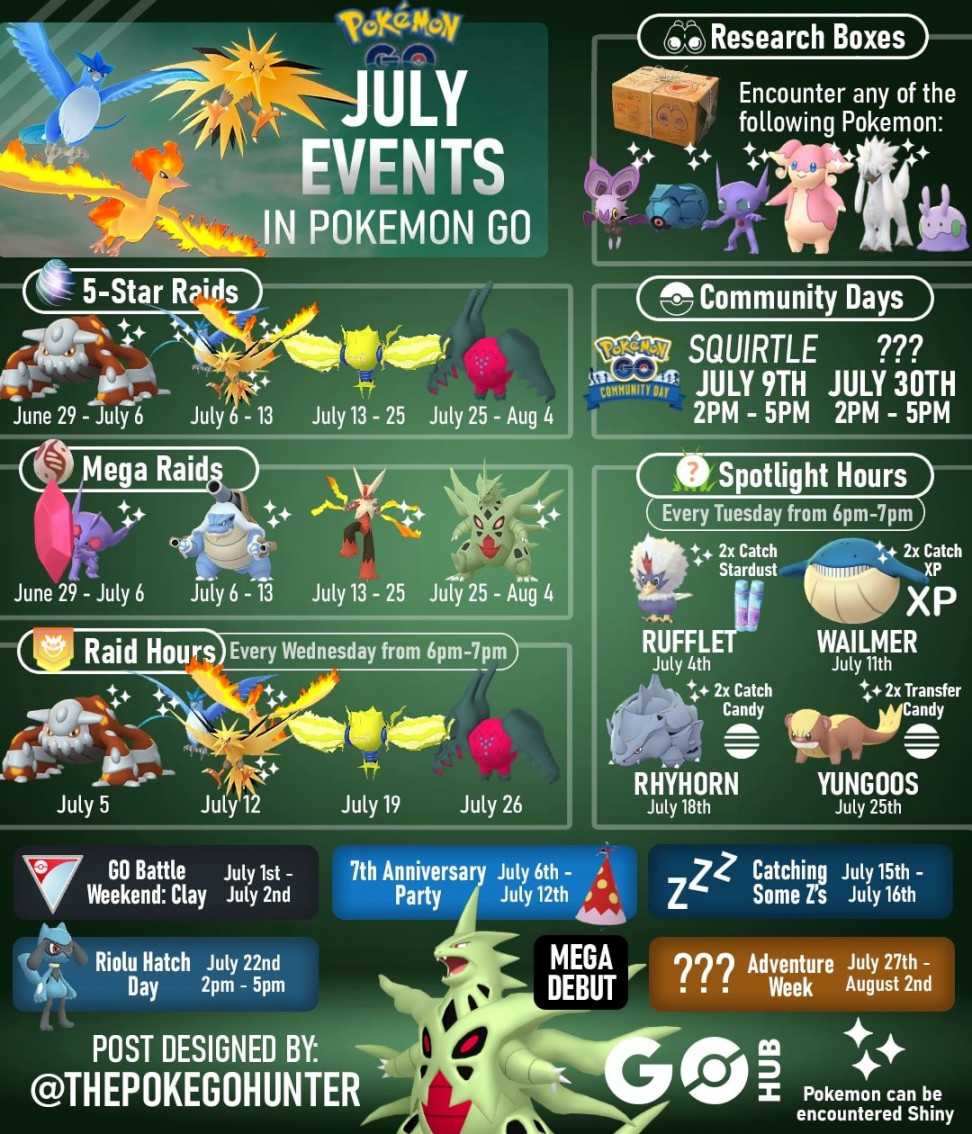 Pokémon GO July  Event Guide  Pokémon GO Hub