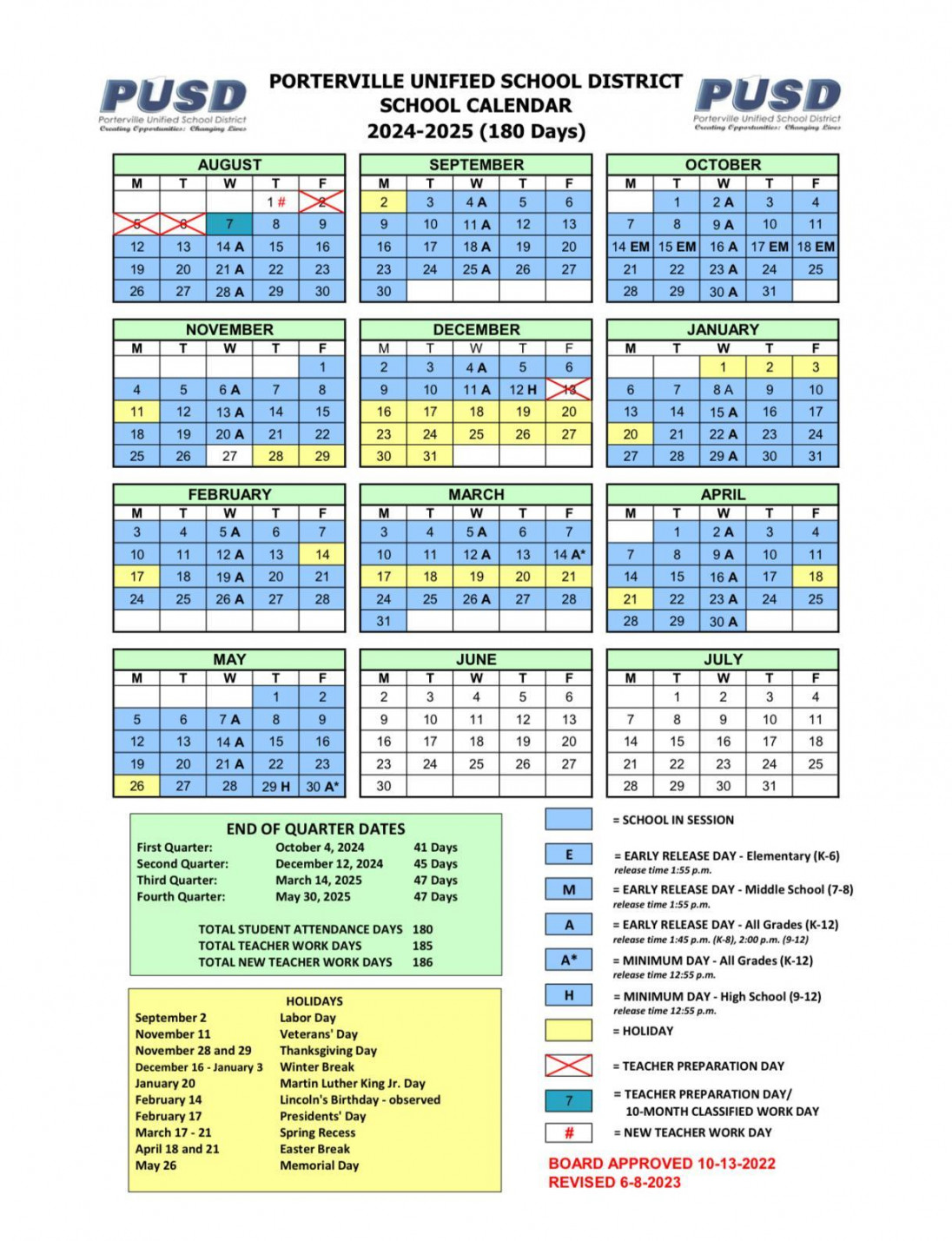 - PUSD Calendar  Granite Hills High School