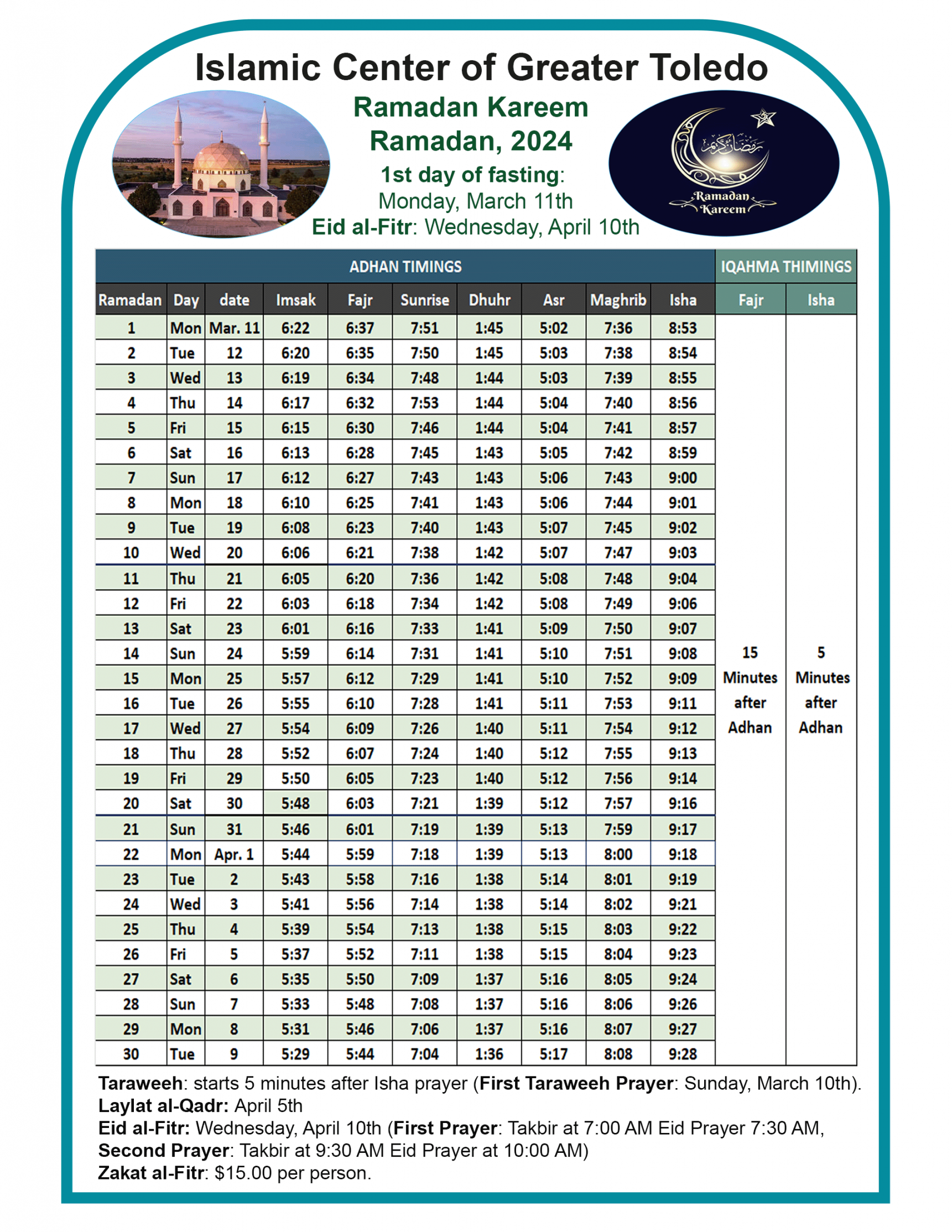 Ramadan  - The Islamic Center of Greater Toledo