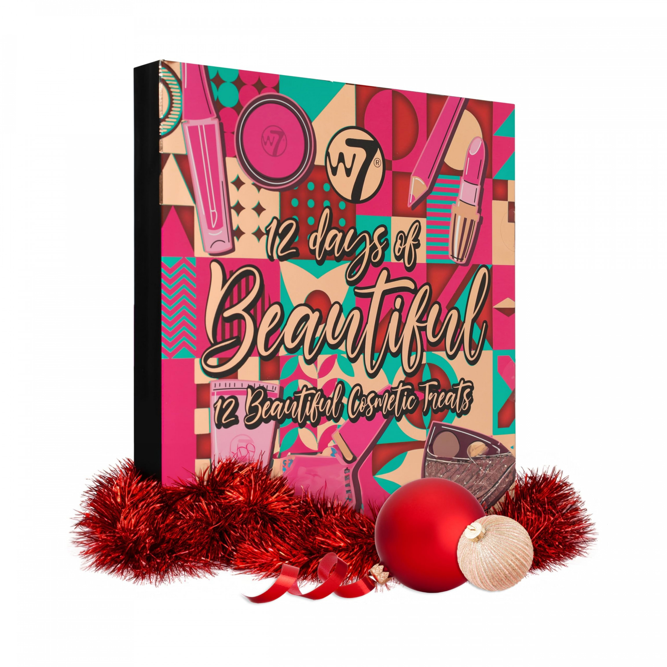 W  Days of Beautiful Holiday Advent Calendar - Individually Boxed  Makeup & Cosmetic Surprises - Cruelty Free, Christmas Stocking Filler