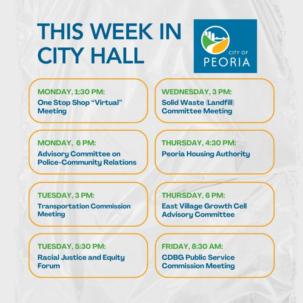 City Of Peoria IL on X: "This week in City Hall, we have at least