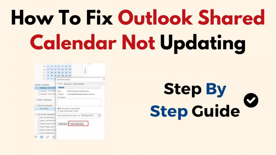 How To Fix Outlook Shared Calendar Not Updating