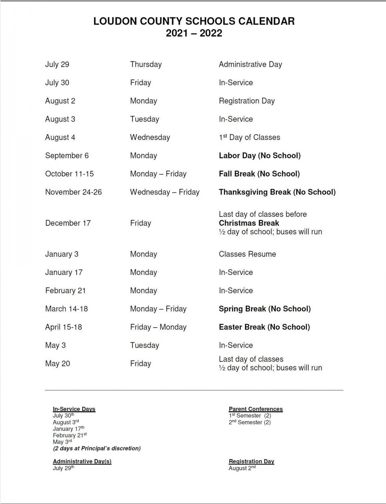 Loudoun County - Calendar - Modern Precision Paperless Calendar