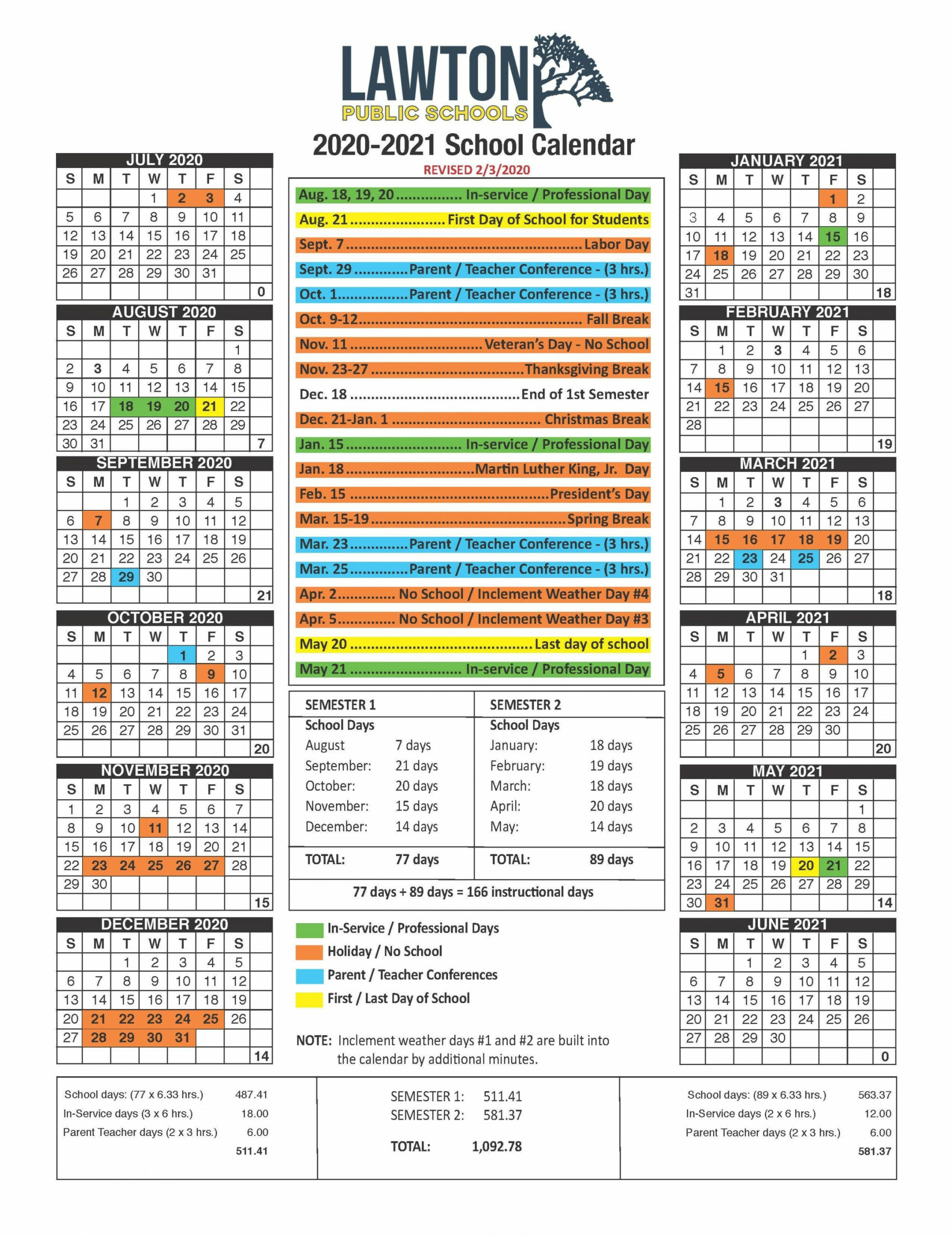 - LPS School Calendar  Lawton Public Schools