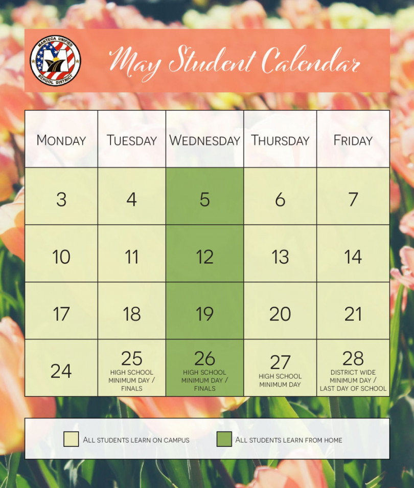 May Student Calendar