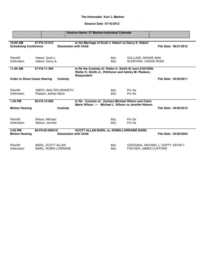 Pennington County Court Calendar