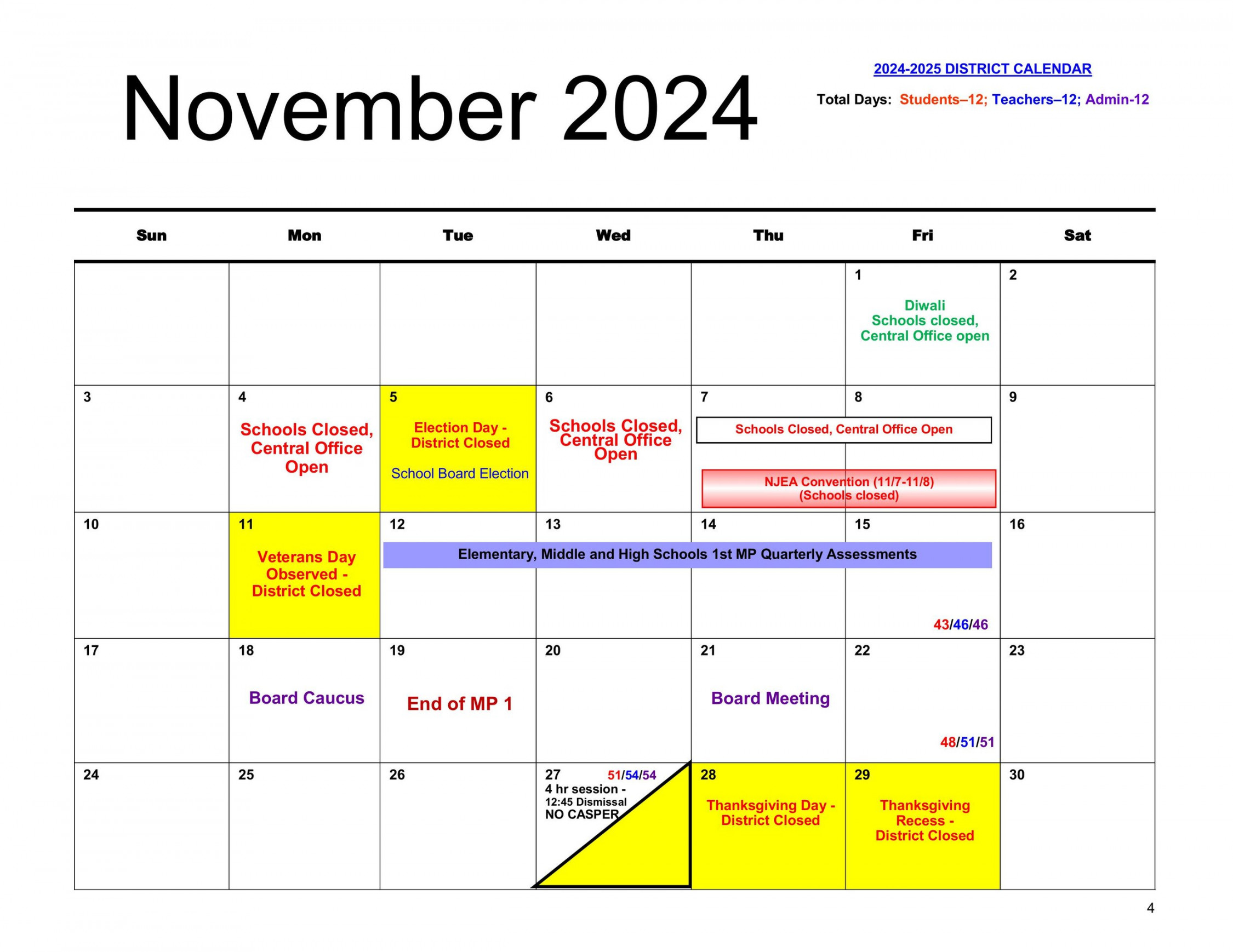 JCPS School Calendar  -  — PS PTA