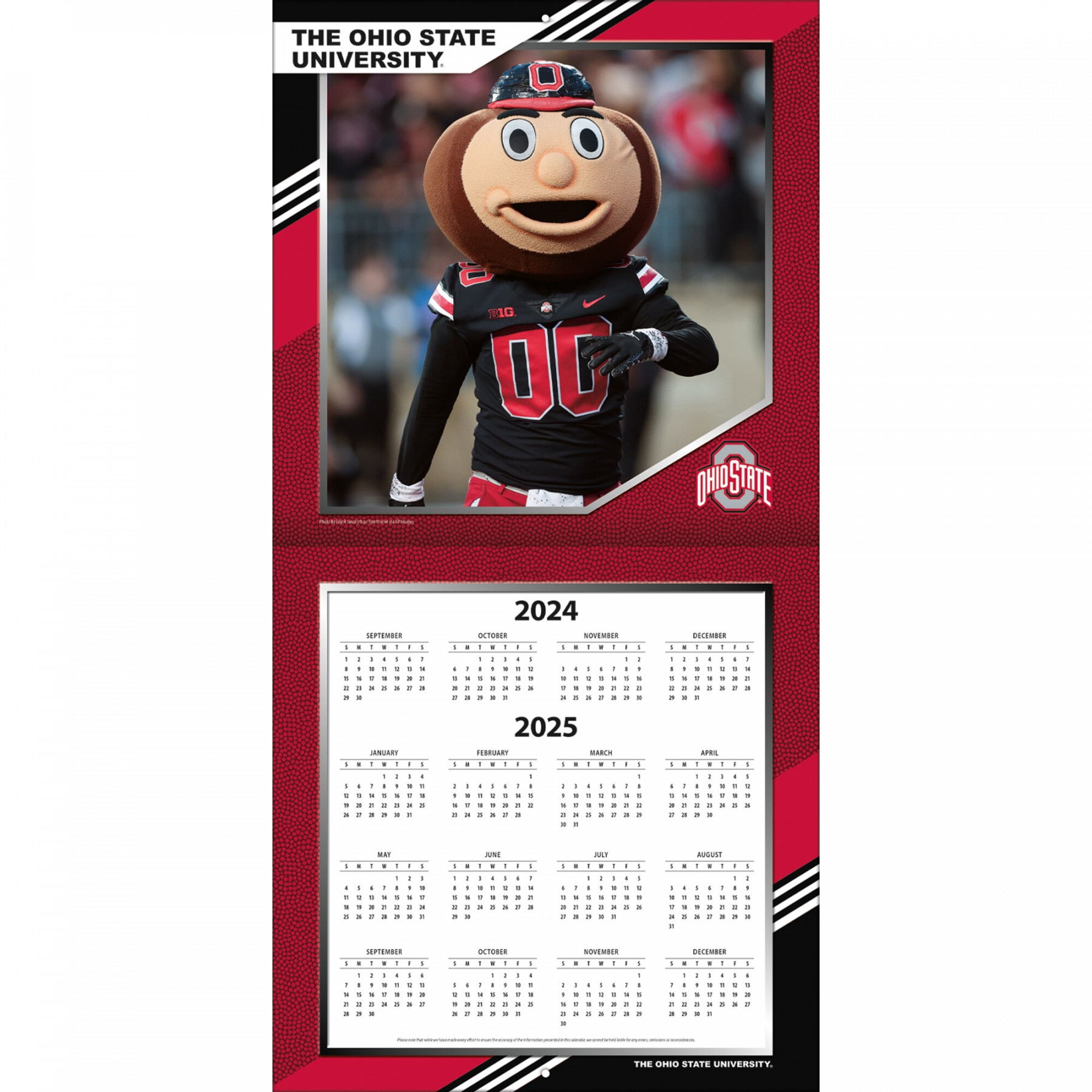 Ohio State Buckeyes - ” x ” Team Wall Calendar