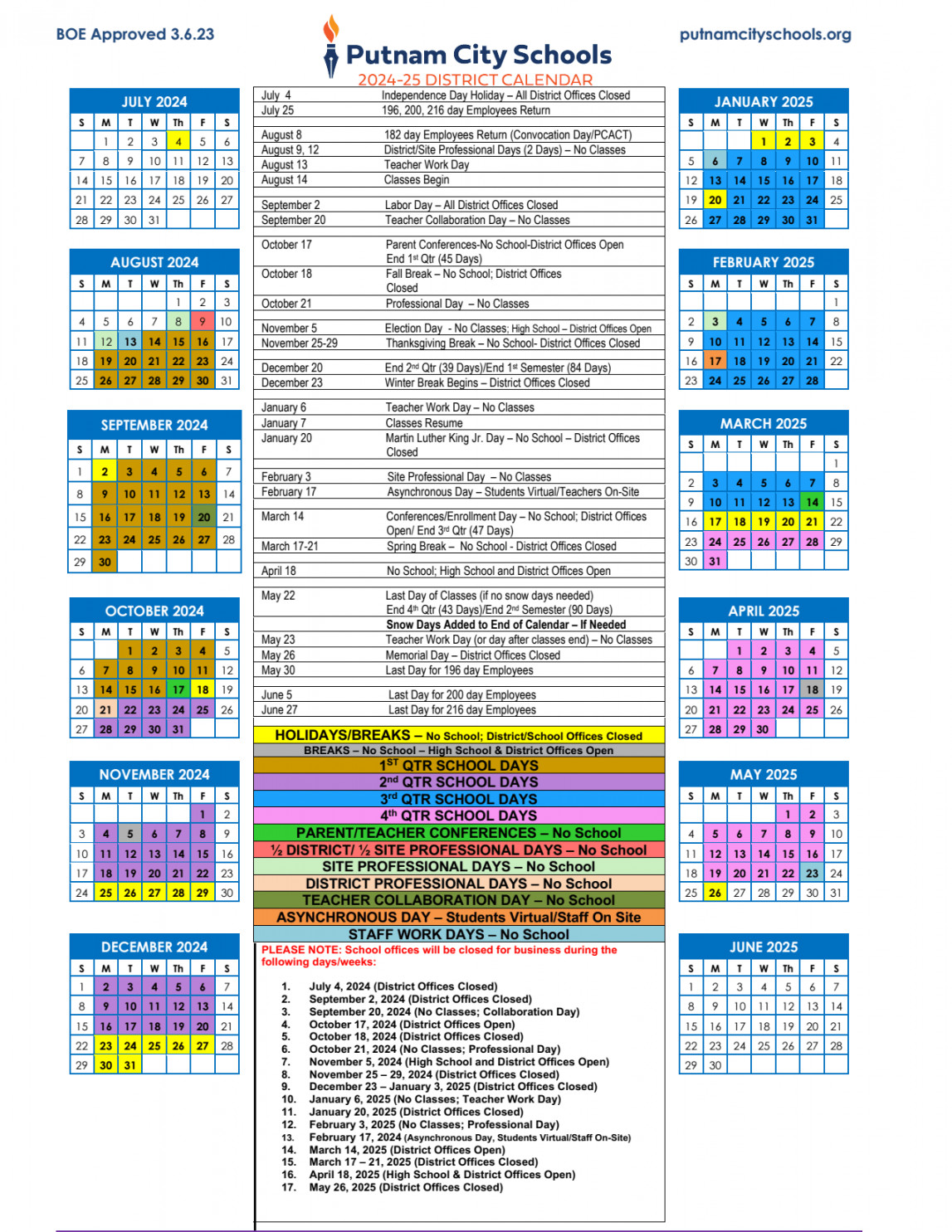 Putnam City Schools District Calendar - MetroFamily Magazine