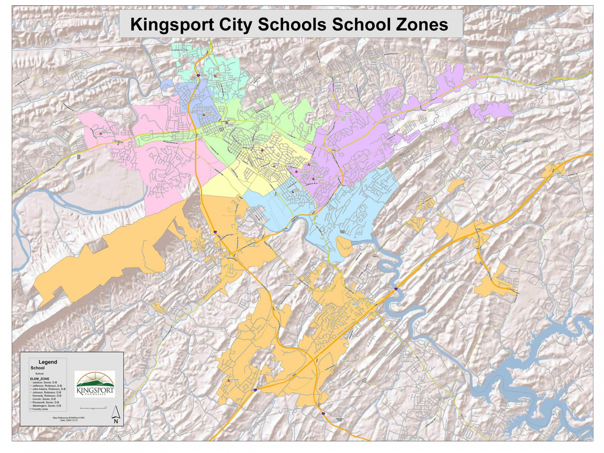 School Zones and Street Directory – Registration – Kingsport City