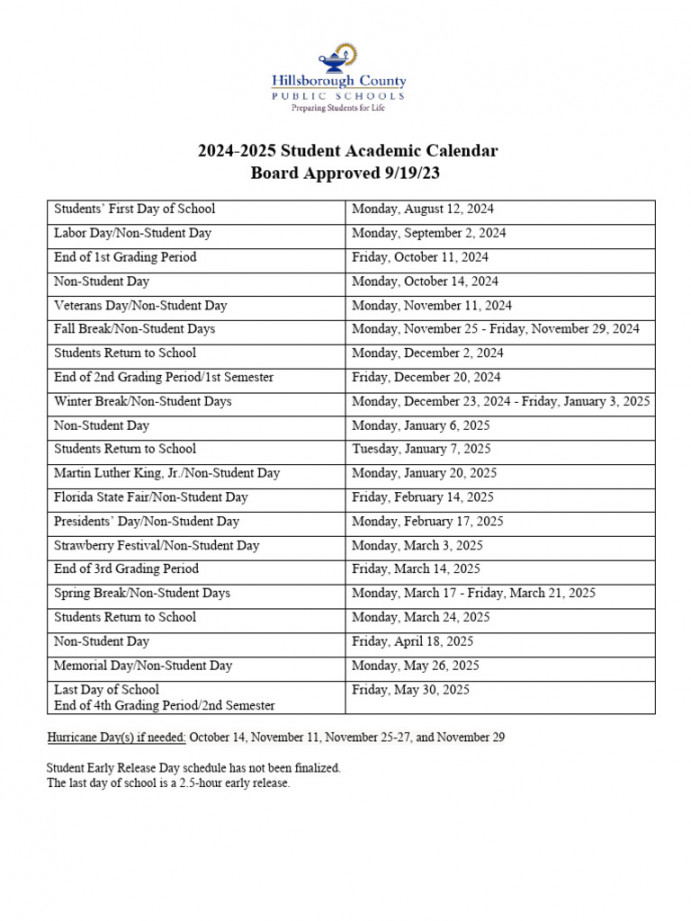 - Student Academic Calendar Board Approved .1