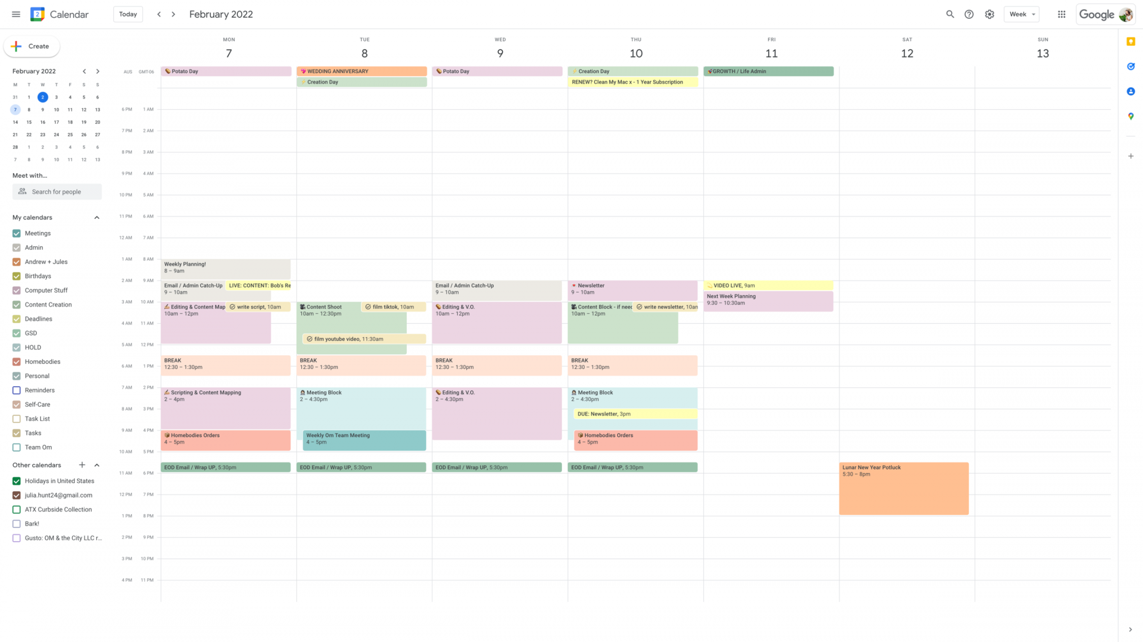 How I Plan My Week  Notion And Google Calendar Workflow — Jules Acree