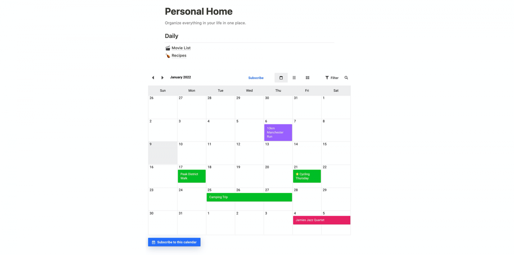 How to embed Google calendar in Notion