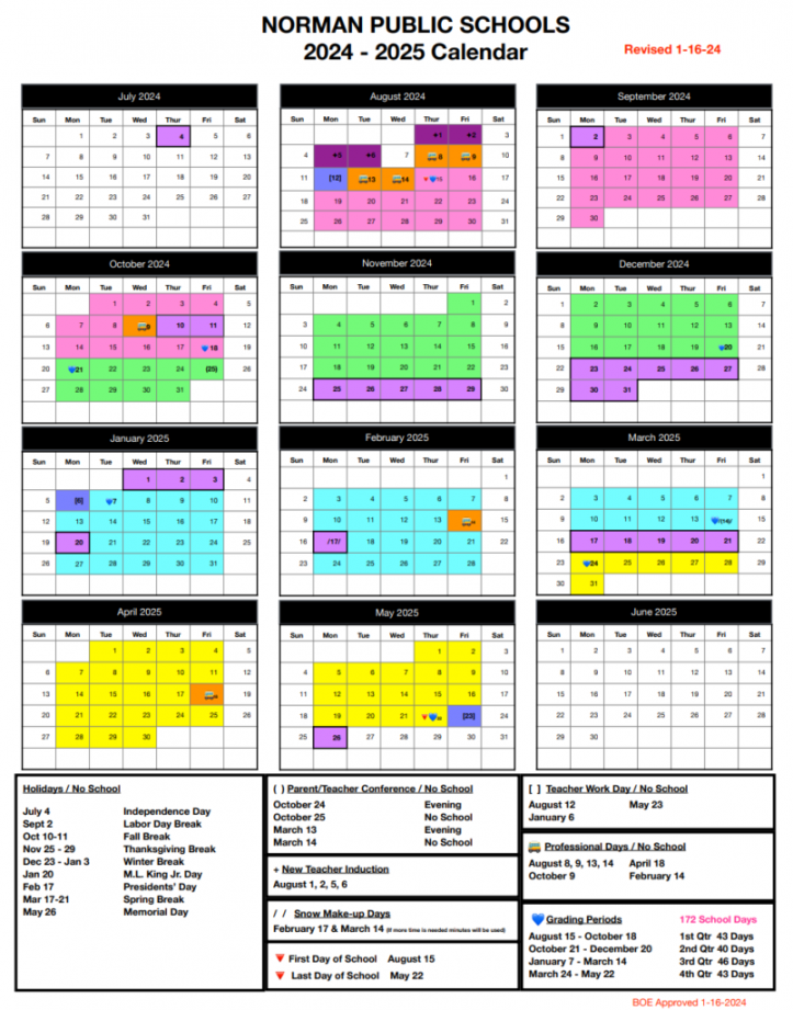 Norman Public Schools District Calendar - MetroFamily Magazine