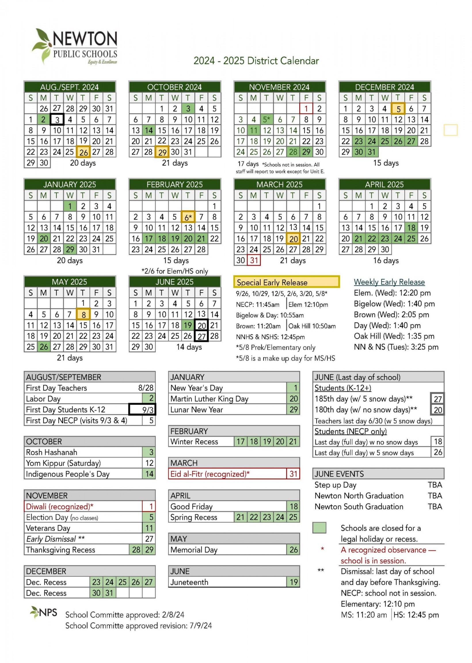 NPS Disctrict Calendar  Newton South PTSO