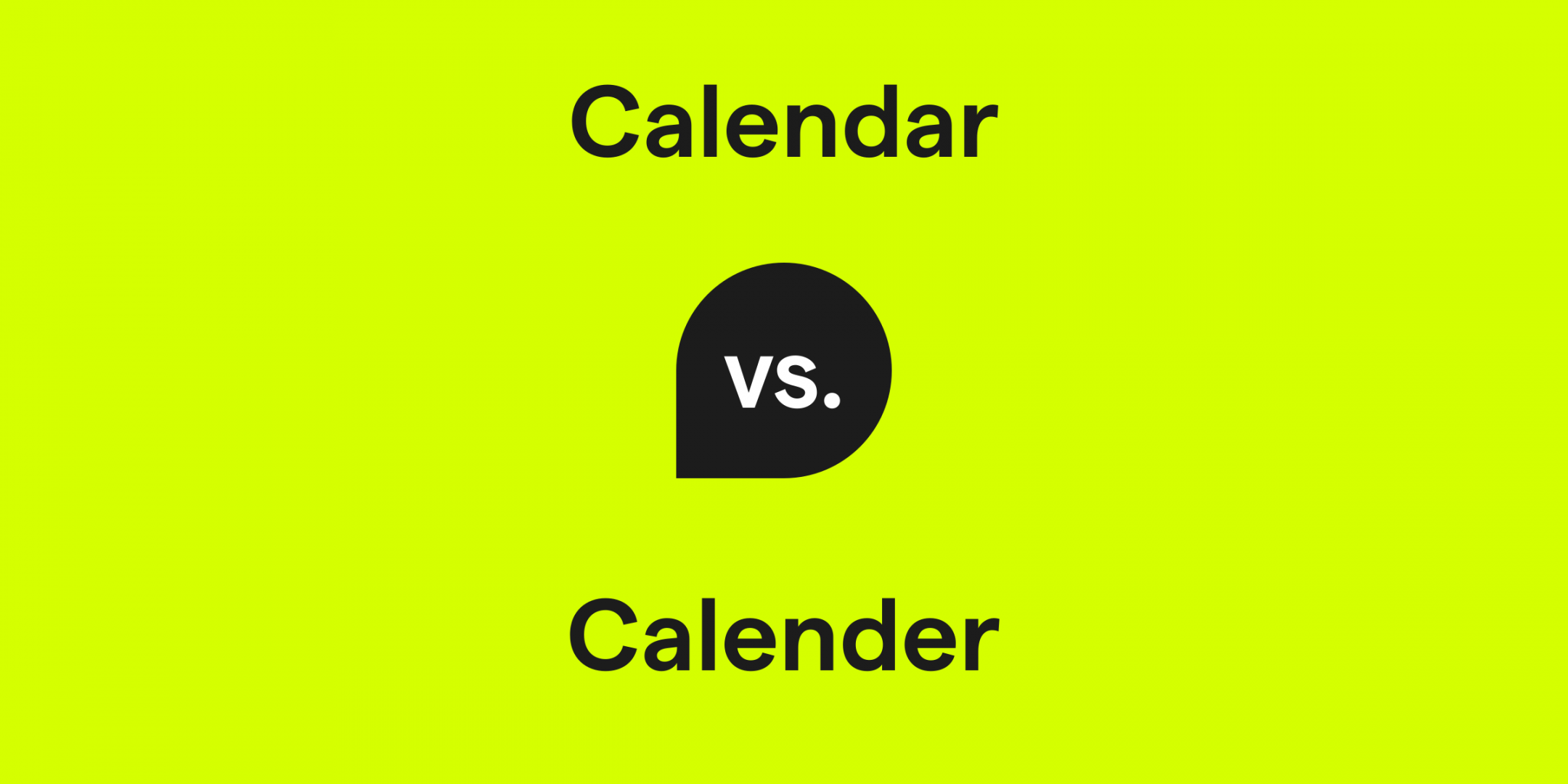 Calendar vs