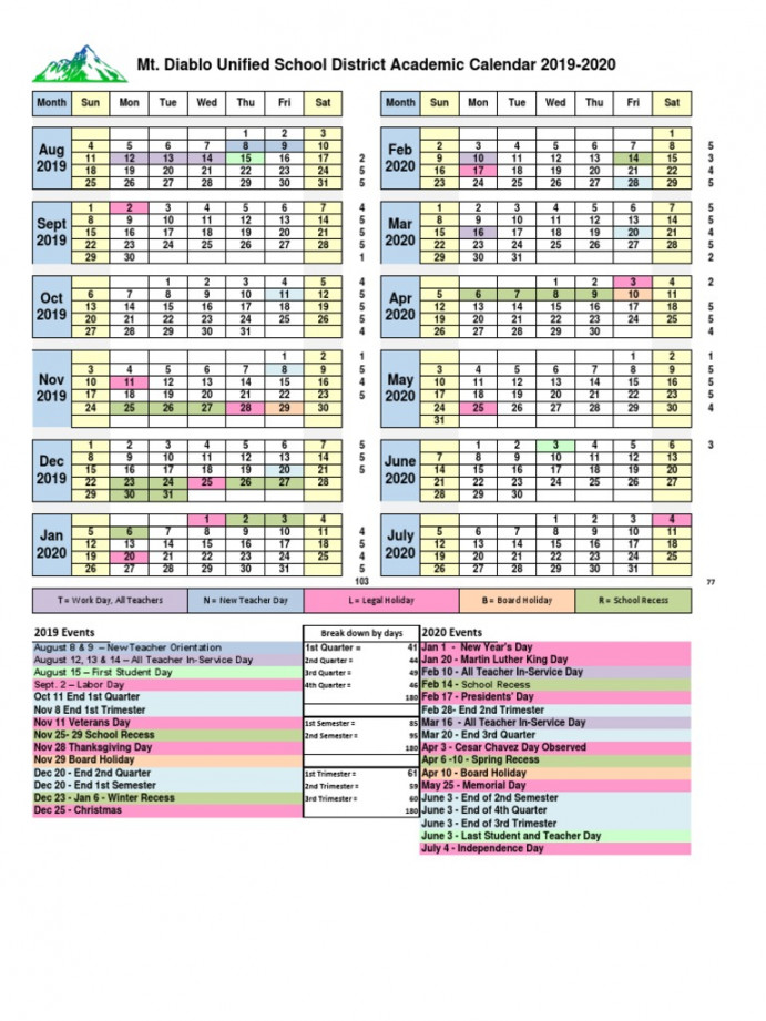 Mdusd Calendar