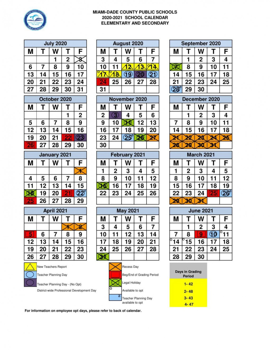 Miami-Dade County School Board approves - school calendars